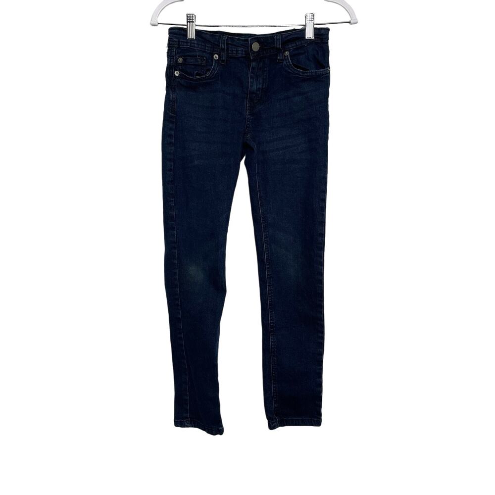 Buffalo David Bitton‎ Evan Slim Straight Jeans Whiskering Dark Wash Boys Size 12